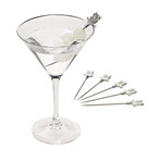 Stainless Steel Cocktail Picks // Set of 6 (Owl)