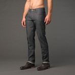 James Selvage Skinny Jeans // Indigo Herringbone (36WX32L)