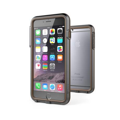iPhone 6 Plus Case // Charcoal Grey + Brown