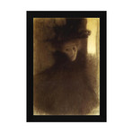 Lady With Cape And Hat 1898 // Framed (18"L x 13"H)