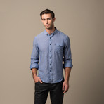 Saul Specked Woven Button Down (M)