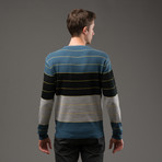 Crew Neck Sweater // Yellow Stripe (S)