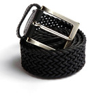 No Label Woven Belt // Black (Small 32")