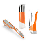 Hand Grater + Garlic Press + Oil Sprayer (Crimson)