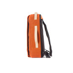 Double Coated Laptop Backpack 130 // Waxed Canvas (Orange)