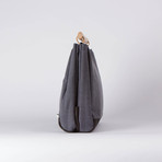 Sylvan Laptop Shoulder Bag 120 // Waxed Chambray (Black)