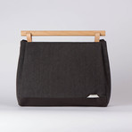 Sylvan Laptop Shoulder Bag 120 // Waxed Chambray (Black)