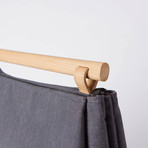 Sylvan Laptop Shoulder Bag 120 // Waxed Chambray (Black)