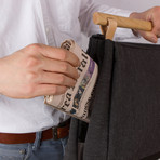 Sylvan Laptop Shoulder Bag 120 // Waxed Chambray (Black)