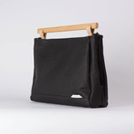 Sylvan Laptop Shoulder Bag 121 // Synthetic Leather (Black)
