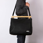 Sylvan Laptop Shoulder Bag 121 // Synthetic Leather (Black)