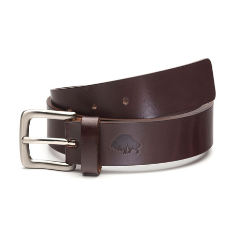 No. 1 English Bridle Leather Belt // Brown + Nickel Buckle (28")