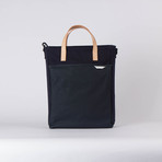 Double Coated Laptop Tote 130 // Waxed Canvas (Charcoal)