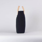 Double Coated Laptop Tote 130 // Waxed Canvas (Charcoal)