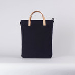 Double Coated Laptop Tote 130 // Waxed Canvas (Charcoal)