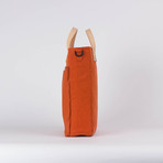 Double Coated Laptop Tote 130 // Waxed Canvas (Charcoal)