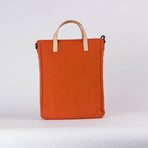 Double Coated Laptop Tote 130 // Waxed Canvas (Charcoal)