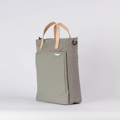 Double Coated Laptop Tote 130 // Waxed Canvas (Charcoal)
