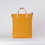 Double Coated Laptop Tote 130 // Waxed Canvas (Charcoal)