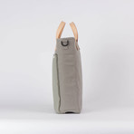 Double Coated Laptop Tote 130 // Waxed Canvas (Charcoal)