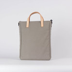 Double Coated Laptop Tote 130 // Waxed Canvas (Charcoal)