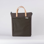 Double Coated Laptop Tote 130 // Waxed Canvas (Charcoal)