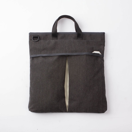 Crossbody Tote 400 // Waxed Chambray (Black)