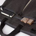 Crossbody Tote 400 // Waxed Chambray (Black)