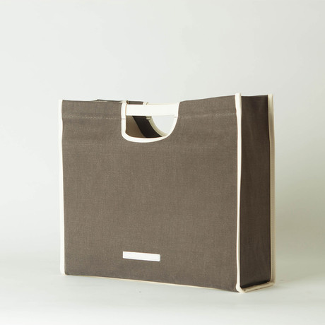 Wide Tote 210 // Waxed Canvas (Charcoal)