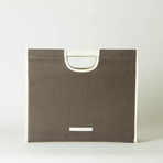 Wide Tote 210 // Waxed Canvas (Charcoal)