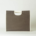 Wide Tote 210 // Waxed Canvas (Charcoal)