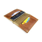 Passport Wallet (Brown + Tan)