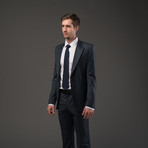 Versace Italian Wool Suit // Blue Herringbone (Euro: 48)