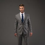 Versace Italian Wool Suit // Pastel Grey Pinstripe (Euro: 52)
