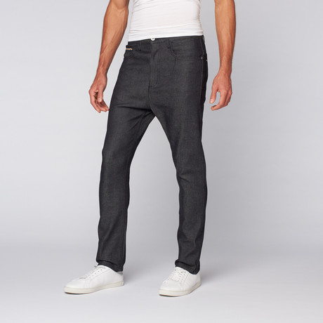The New Standard Edition // Wayne Selvedge Skinny Sag Jeans // Raw Indigo (32WX32L)