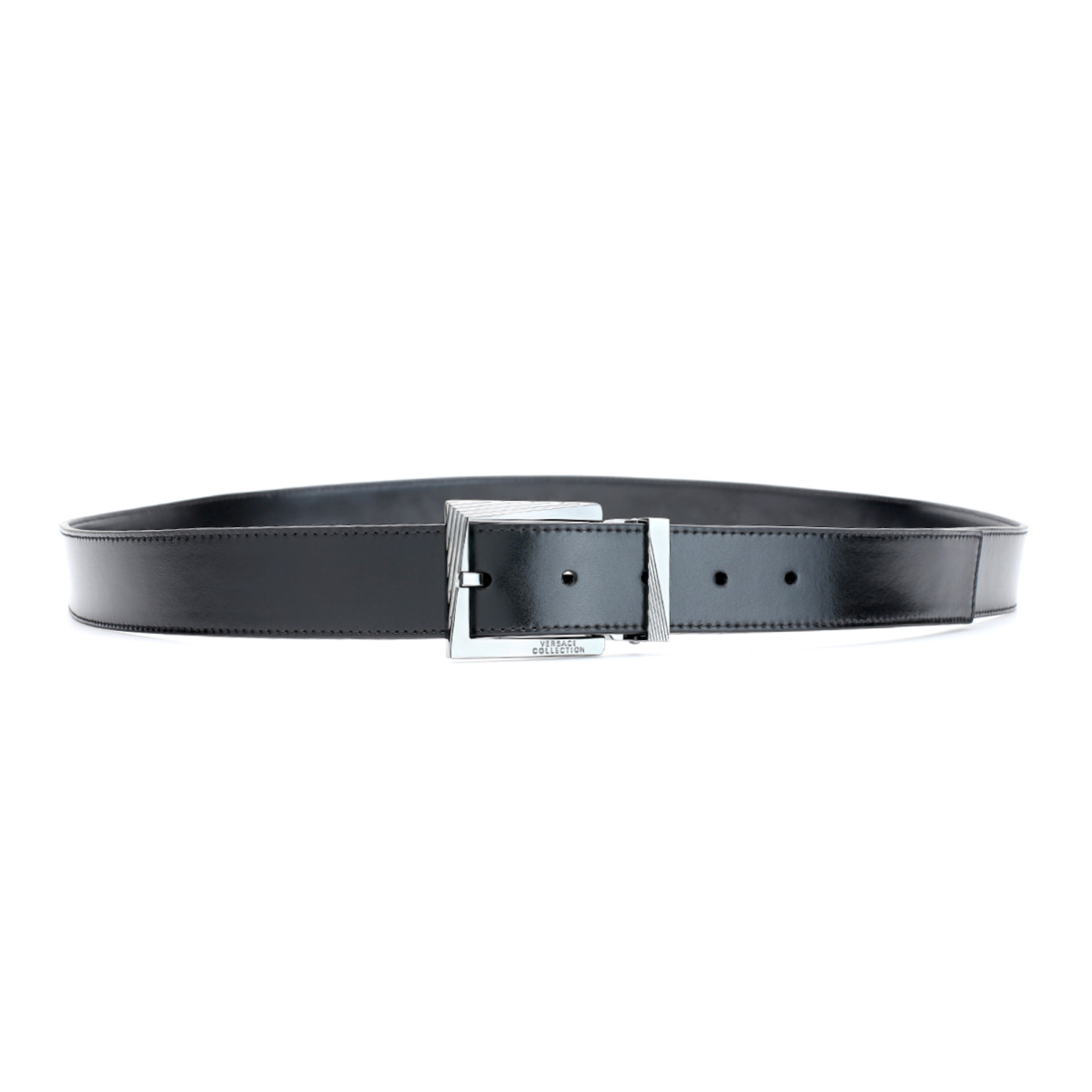 Versace Leather Resizeable Belt V // Black - Versace Collection Belts ...
