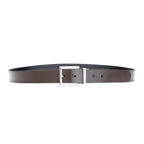 Versace Leather Resizeable & Reversible Belt I // Black & Brown