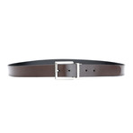 Versace Leather Resizeable & Reversible Belt I // Black & Brown