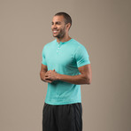 Pima Cotton Henley // Turquoise (M)