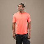 Pima Cotton Henley // Coral (L)