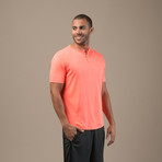 Pima Cotton Henley // Coral (L)