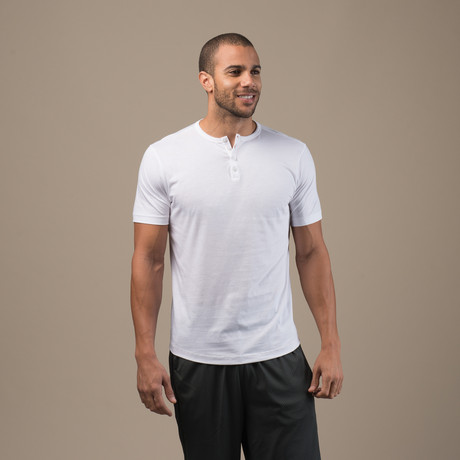 Spenglish Basic Henley // White (XS)