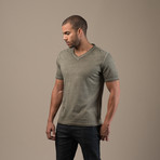 Solid V-Neck // Olive (L)