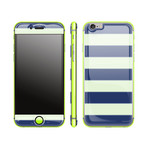 Glow Gel Combo for iPhone 6 // Nautical Striped & Neon Yellow
