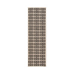 Flat-Weave Geometric Pattern Wool // Ivory & Black (5'L x 8'W)