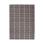 Flat-Weave Geometric Pattern Wool // Ivory & Black (5'L x 8'W)