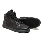 Clae // Russell // Black Leather Nylon Canvas  (US: 9.5)