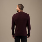 Waffle Knit Sweater // Oxblood (S)
