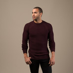 Waffle Knit Sweater // Oxblood (S)