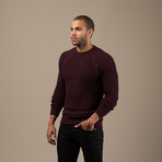 Waffle Knit Sweater // Oxblood (S)